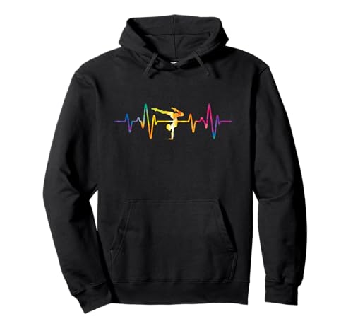 Maglia Ginnastica Battito Cardiaco Ginnastica Artistica Felpa con Cappuccio