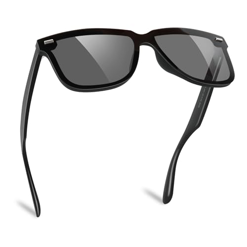 FANGOR Sunglasses Men Polarized Sunglasses for Men and Women, Black Retro Sun Glasses Driving Fishing UV