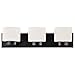 Design House 588418 Dove Creek Traditional Indoor Dimmable Light with Square Frosted Glass, 3, Matte Black