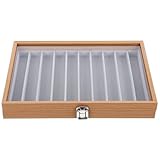 CHILDWEET 10Gitter Schmuckpräsentation Schmuckaufbewahrungsbox Holzrahmen Vielseitiger Organizer für Armbänder und Ketten Fächer für Schmuckpräsentation
