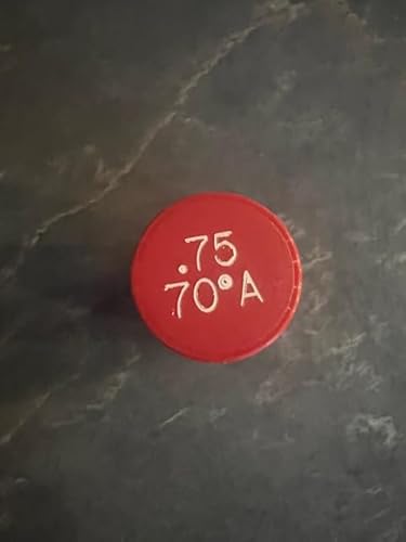 Oil Burner Nozzle, .75 70 A, Hollow Spray Red Cap .75 70A Oil Nozzle .75 Gallons per minute with a hollow 70 degree Spray