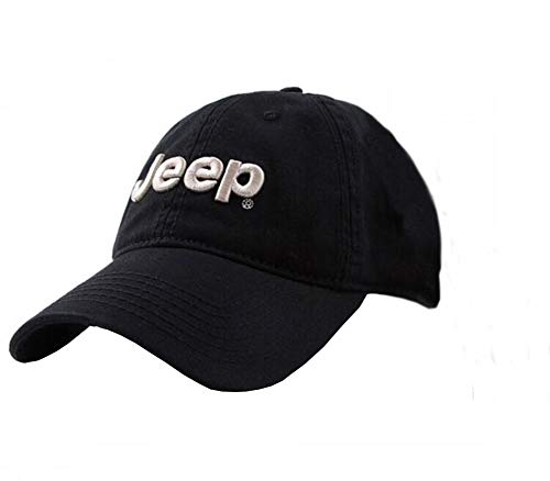 Jeep Unisex Adjustable Horizon Classic Cap (Black, Free Size)
