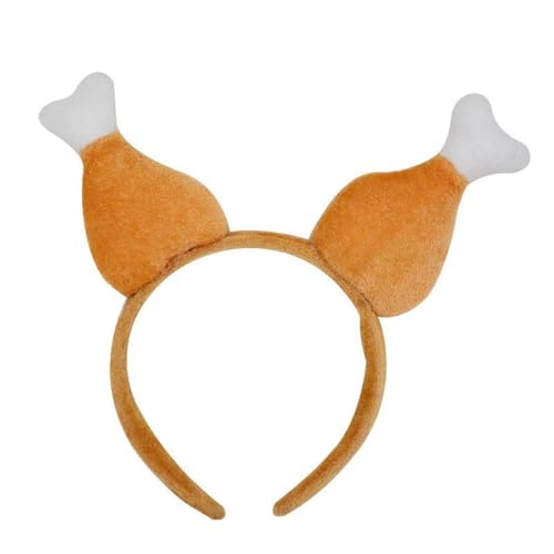 Wgudzpj Turkey Leg Headband Chicken Drumsticks Headbands for Thanksgiving Halloween Party