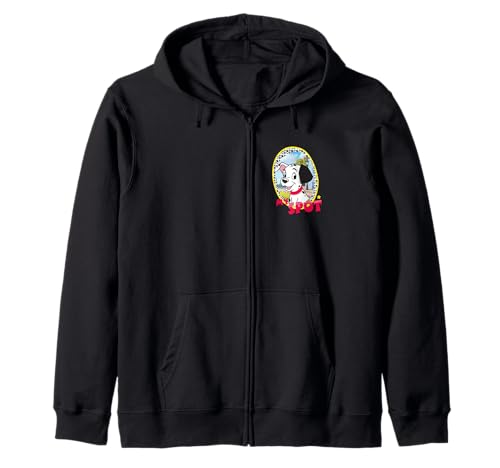 Disney 101 Dalmatians My Spot Zip Hoodie veste à capuche noire imprimé dalmatien