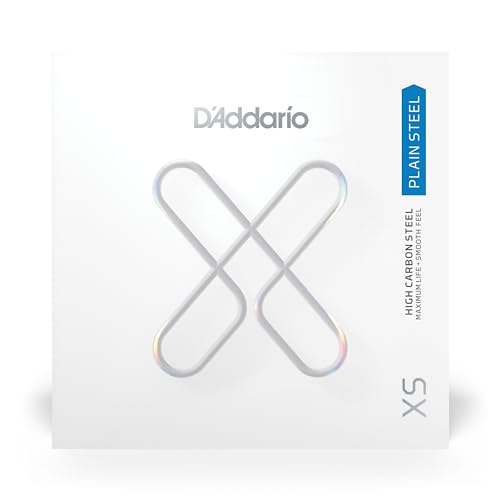 D'Addario Guitar Strings - XS Plain Steel - Single Guitar String - XSPL017 - Maximum Life with Smooth Feel & Exceptional Tone - .017