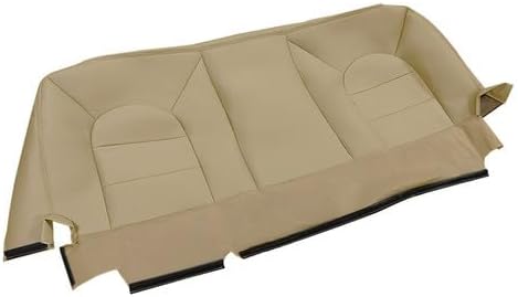 Driver & Passenger Rear Bench Top & Bottom Leather Seat Covers Tan Compatible with Ford F250 F350 F450 F550 Lariat 1999 2000