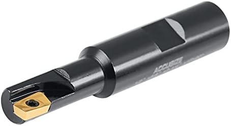 Accusize Industrial Tools 1/2'' 90 Deg Square Shoulder Indexable End Mill with Carbide Apkt11T3 Inserts, 0056-0913