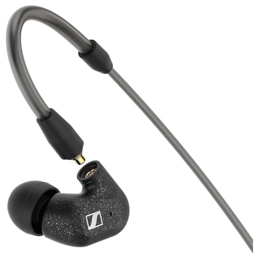 Sennheiser IE 300 In-Ear Audiophile Headphones - Sound Isolating with XWB Transducers for Balanced Sound, Detachable Cable with Flexible Ear Hooks, 2-Year Warranty (Black), small