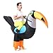 CHOIEO Halloween Inflatable Costume for Adult, Funny Blow Up Animal Costume, Ride-On or Full Body Suit, Cosplay Outfit for Party (Toucan)