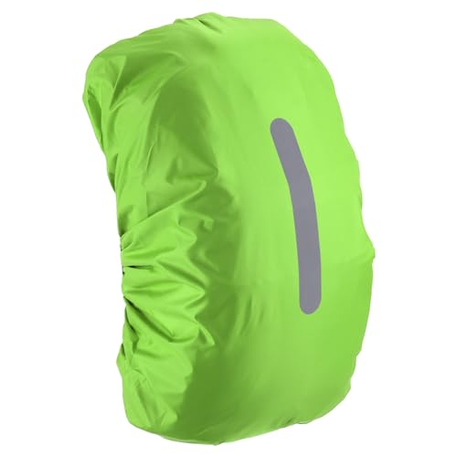 M METERXITY Backpack Rain Cover - Waterproof Lightweight Cover with Vertical Reflective Strap, Apply to Cycling/Hiking/Mountain Climbing (65-75L, XL, Lawn Green)