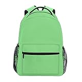 Mochila verde claro para niño y niña, mochila escolar, mochila para mujer, color verde claro 01