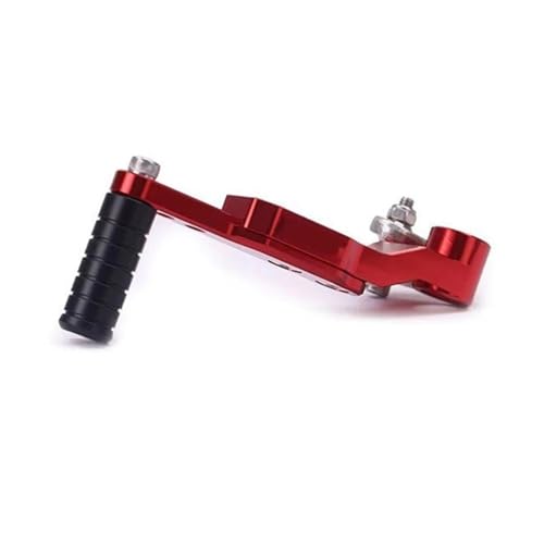 Levier de vitesse moto rouge A16P-CNC avec pédale allongée réglable