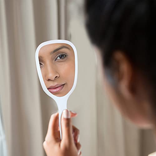 Miniatura 5 de Hicarer 16 piezas de espejo de mano con mango de plástico a granel compacto de viaje maquillaje cosmético espejo de mano portátil para camping,