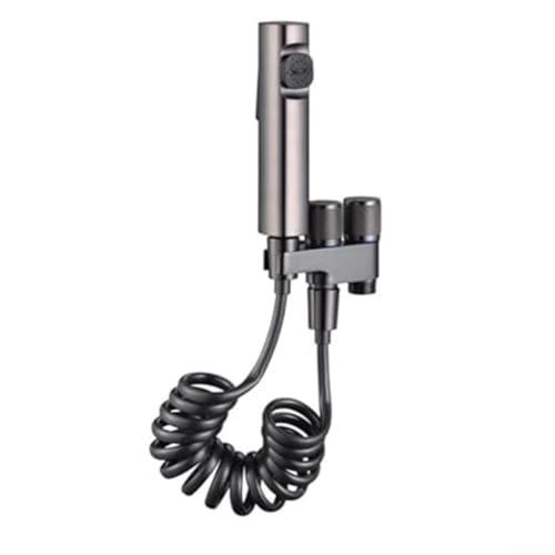 Pulvérisateur de bidet de toilette avec robinet double mode bronze à main et valve murale en ABS (lot de 2)