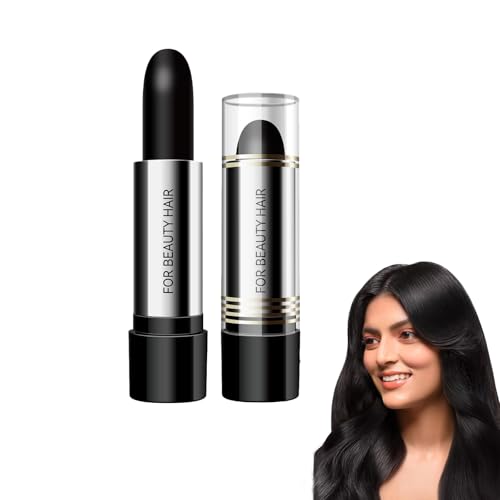 Stick Colorante Istantaneo per Ritocco Radici, Penna per Tinta Temporanea Capelli Bianchi, Mascara per Capelli a Rapida Azione, Stick Ritocco Impermeabile e Non Grasso (#1, 4g)