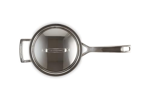 Image of Le Creuset Stainless Steel Classic 3-Ply Saucepan, 3qt