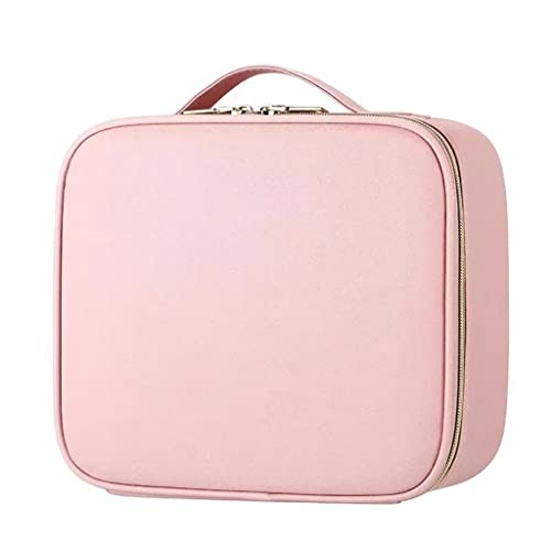 RAPERTI BBCBBZ Bolsa de maquillaje con luz LED con espejo for mujer Estuche cosmético impermeable de gran capacidad de viaje