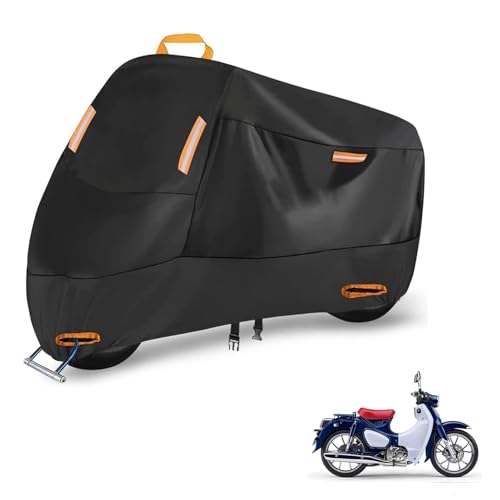 適応ホンダ スーパーカブ C125 専用 バイクカバー バイクボディーカバー バイクカバー バイクカバー 原付 厚手 高防風 防埃 防雨 防水 防雪 紫外線防止 UVカット 盗難防止 ワンタッチバックル付き ロック穴付き 反射テープ付き 収納バッグ付き バ