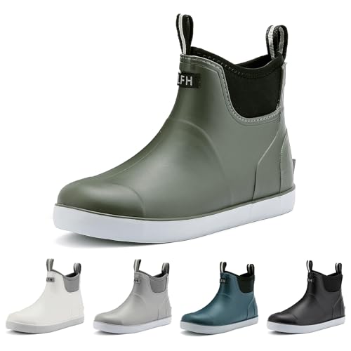 zaxunai Botas De Para Hombre, Segurida Botines Agua Para Adultos, Antideslizante Hermético De PVC