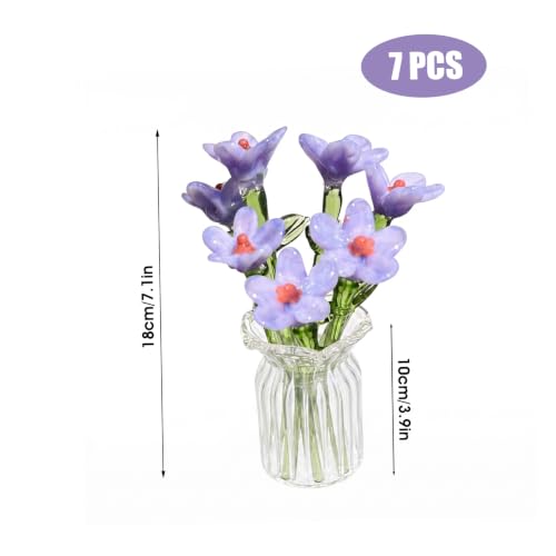 Mini fleurs en verre pour embellir votre espace de travail et centres de table - 3