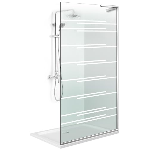 Mampara de ducha de cristal nano recubierto Aqua Roy Minimal INOX Axis White de diseño 4
