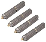 Mytee Products 4 Pack 6' Steel Bullet Hinge with Pin Brass Bushing & Grease Zerk (49753) – Heavy Duty Weld-On Door Hinge for Trailers, Gates & Toolboxes, Durable Steel Body