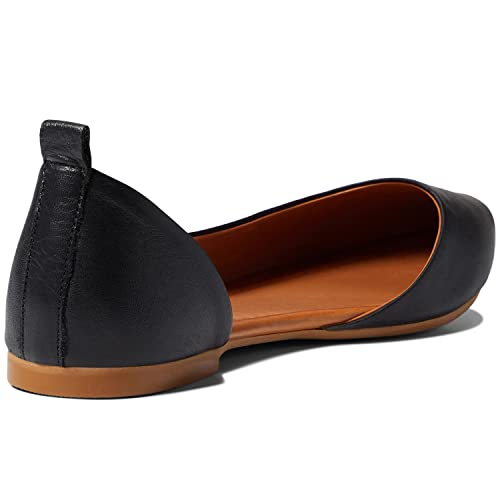 MOOMMO Women Cut Out Flat Shoes Pointed Toe Slip On Ballet Flats D’Orsay Comfortable Flat Heel Dress Shoes Side Cut Office Ladies Party Casual Driver Flats 4-11 M US3