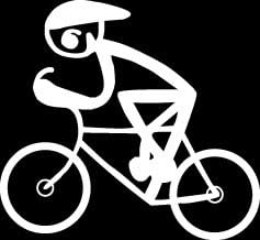 Cyclist Racing Stick Figure Family stick em up White vinyl Die Cut vinyl Decal sticker for any smooth surface