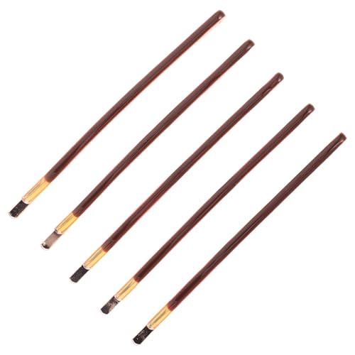 DECOMELODY Lot de 5 Pinces à Cheveux Bec de Canard Marron Métal Lisse Antidérapant Grosse Taille Accessoires Coiffure pour Femmes pour Cheveux Épais et Usage Quotidien