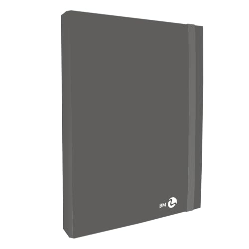 COPERTINA PLASTIFICATA: La sua pratica copertina plastificata lucida con elastico piatto è disponibile in colore grigio scuro. In questo modo potrai identificare facilmente il raccogli documenti che stavi cercando.