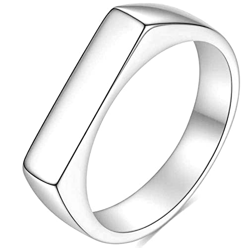 Jude Jewelers 4mm Stainless Steel Stackable Geometrical Shape Wedding Band Ring