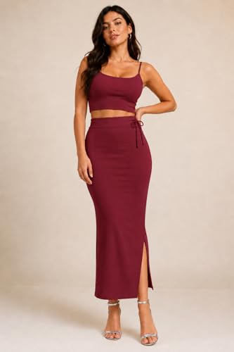 Image of Stretchable Cotton Saree Shapewear Petticoat for Women | Breathable Saree Shaper with Drawstring & Side Slits | Seamless Inskirt Petticoat for Saree Lehenga Gown | S-5XL