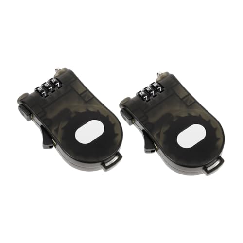Abaodam 2pcs Wire Lock Black Adjustable Cable Security Combination Lock Adjustable Cable Lock Plastic Wire Lock Cable