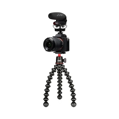 JOBY Kit de vlogger habilidoso, kit de vlogging de câmera GorillaPod (tripé flexível GorillaPod 3K, microfone Wavo PRO DS na câmera, cabos TRR), kit de câmera Vlog, kit Youtuber, kit criador de