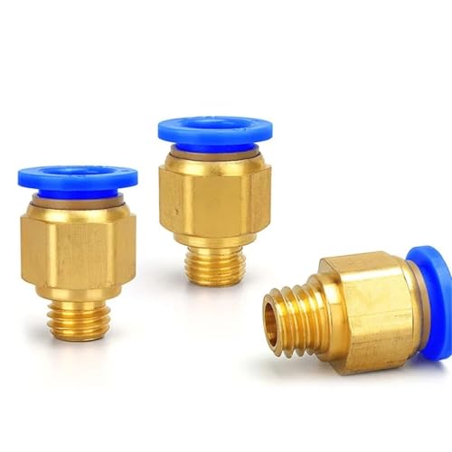 Conectores neumáticos rápidos PC6-02 de rosca macho 3/8 para manguera de 10mm 2