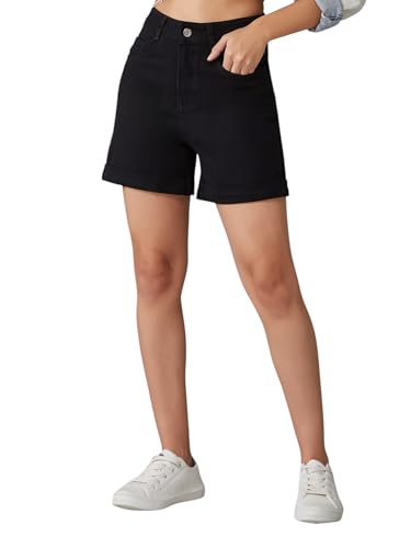 Image of Dolce Crudo Women's High Rise Denim Shorts - Relaxed Fit