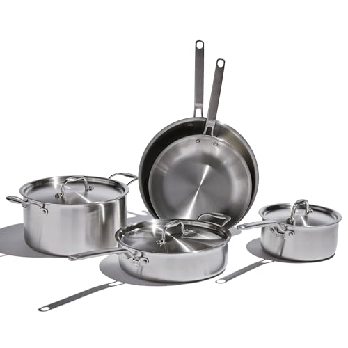 Comparison: Best Heritage Steel Cookware Set 3 Heritage Steel Eater Series 8 Piece Core Set | Made in USA | 5 Ply Fully Clad Stainless Steel Cookware Set | Stay Cool Handle | Induction Ready & Non-Toxic