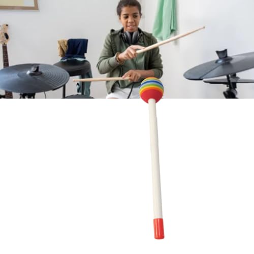 2 piezas de baquetas para niños, baquetas de plástico en forma de paleta arcoíris para percusión manual, accesorios para instrumentos musicales miniatura 5