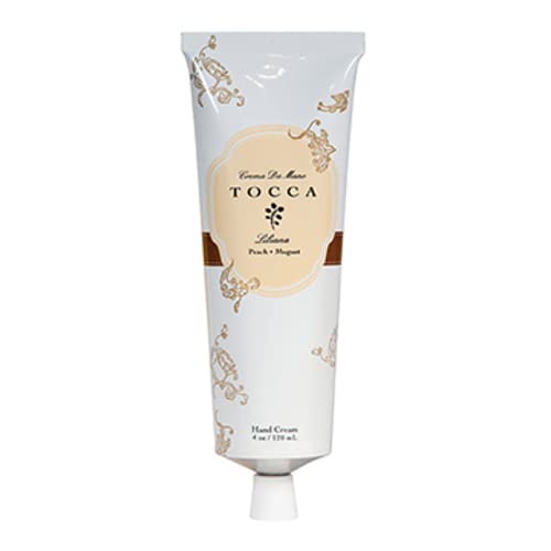 Tocca Crema De Mano Luxe, Liliana Hand Cream, 4 Oz - Neroli, Watery Peach, Muguet - Moisturizing, Quick Absorbing #TOP1