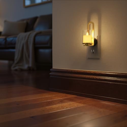 Image of Briignite Flameless Candle Night Light, Warm Night Lights Plug into Wall