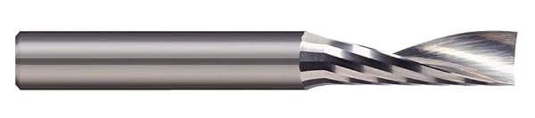 Micro 100 SFPM-050-10 Square End Mill - Upcut, 5 mm Cutter Dia, 16 mm LOC, 1 Fl, 5 mm Shank Dia, 50 mm OAL, Uncoated #1