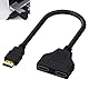 DONOONIS HDMI-Stecker, 2 Ausgänge, 2 Ausgänge, Stecker auf Buchse, für LED, LCD, TV, HD, DVD
