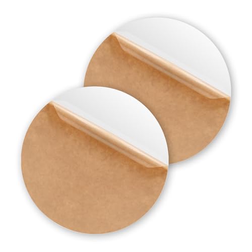 Image of 2 Pack Round Acrylic Sheet, 2.7~3mm Thick Acrylic Plastic Sheets Plexiglass Boards for Laser Cutting and DIY Craft Projects (Opaque White, 6 Inch Diameter)