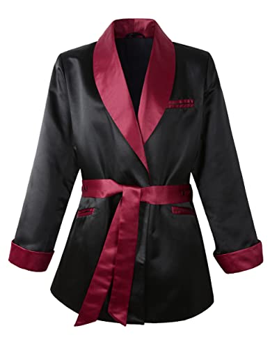 Mens Satin Smoking Jacket Fully Lined
