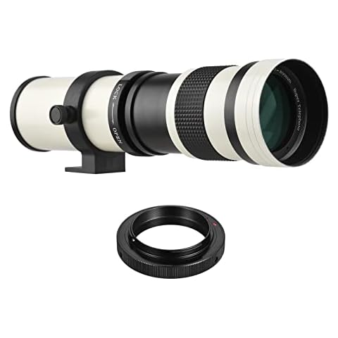DONTZ Camera MF Super Telephoto Zoom Lens F/8.3-16 420-800mm T2 Mount with AI-mount Adapter Ring Universal 1/4 Thread Replacement for Nikon AI-mount D50 D90 D5100 D7000 D3 D5100 D3100 D3000 D60 Camera Cover