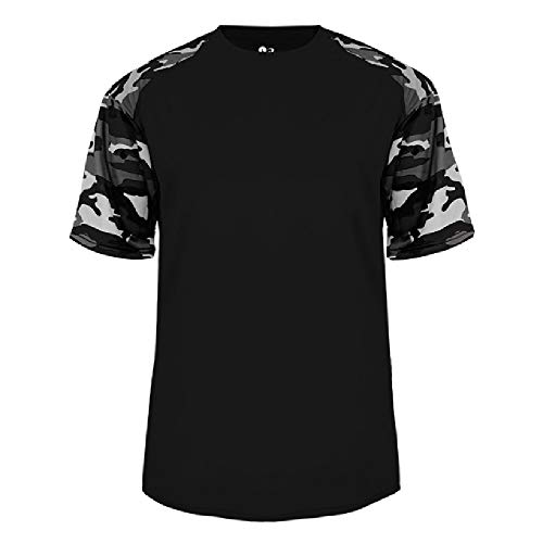 Badger Sport Black/White Camo Sleeve Youth XL