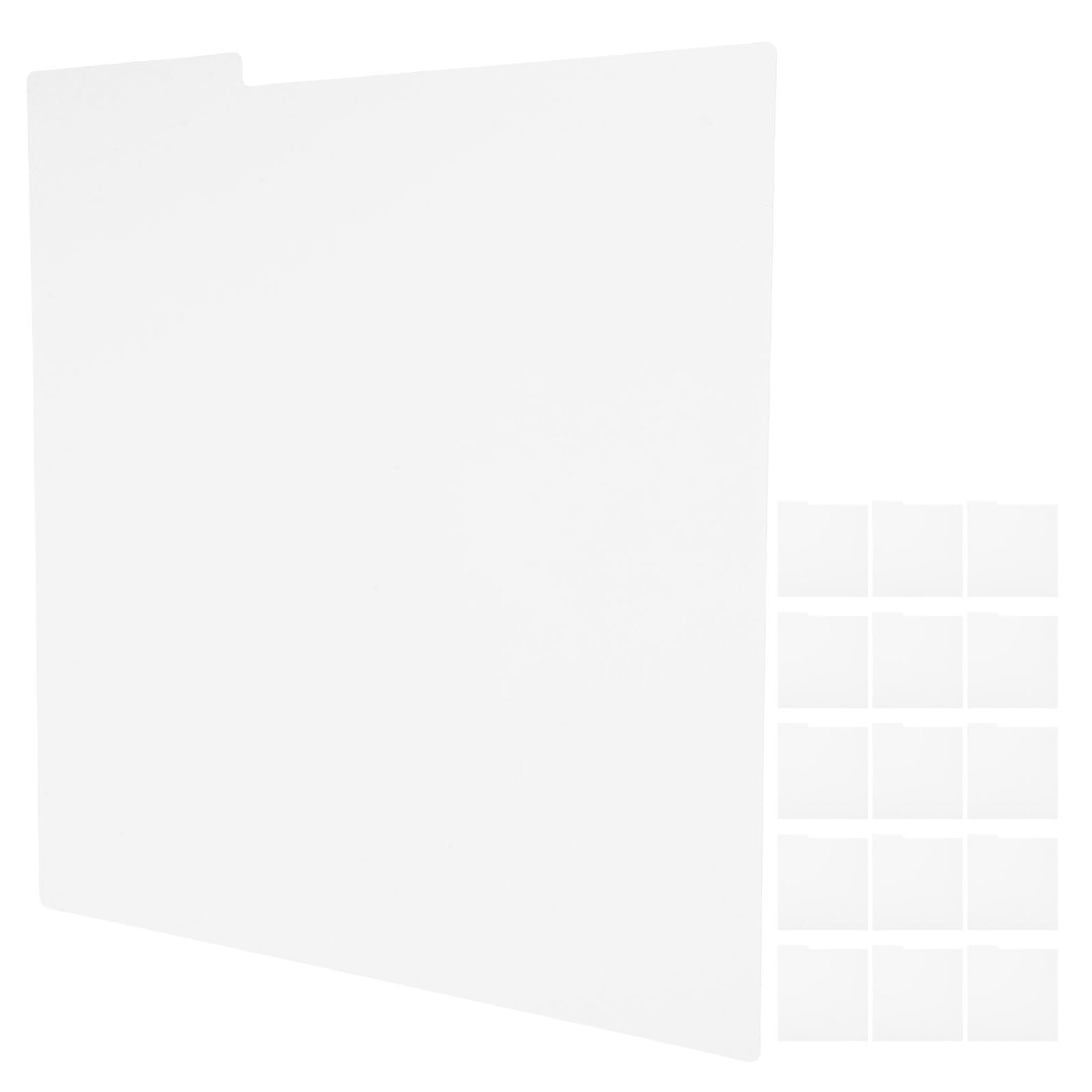 16 Piezas 16 Separadores de Vinilo de PVC Blancos 330x317 Mm, Organizadores Reutilizables para Almacenamiento de Discos de Vinilo, Divisores Resistentes al Agua y Polvo para