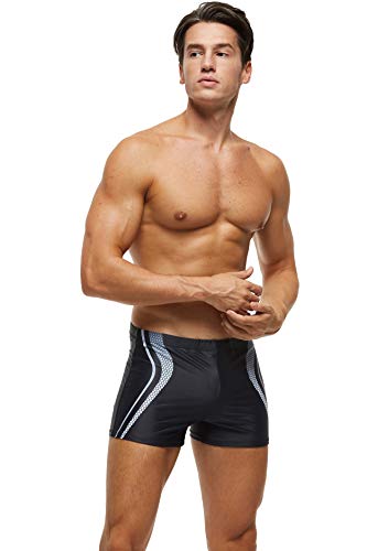 SALENT Men's Square Leg Athletic Swimsuit Swim Trunk Swimwear Bathing Suit Board Short2