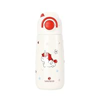 SANTECO Kinderthermosfles, lekvrij, 500 ml, schattige thermosfles met rietje, kind, roestvrij staal, geïsoleerd, BPA-vrij, kinderfles voor school, uitstapjes, reizen, roze cake-puppy-motief SANTECO Kinderthermosfles, lekvrij, 500 ml, schattige thermosfles met rietje, kind, roestvrij staal, geïsoleerd, BPA-vrij, kinderfles voor school, uitstapjes, reizen, roze cake-puppy-motief