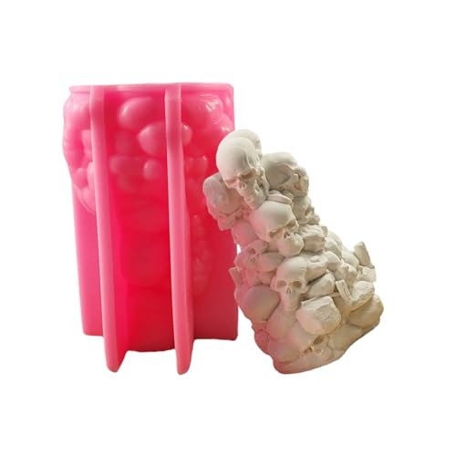 Moule silicone crâne Halloween haute précision pour bougie et résine - 2